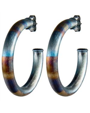 Sheila Fajl Arlene Large Hoops - Blue