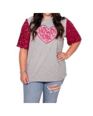 Layerz Clothing Howdy Honey Top - Red