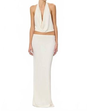 ÉTERNE Emma Maxi Skirt - White