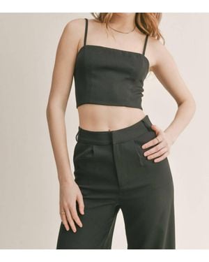Sadie & Sage Coffee Date Crop Tank - Green