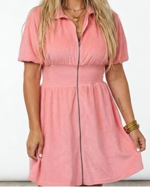 Blakeley Marren Zip Front Mini Dress - Pink