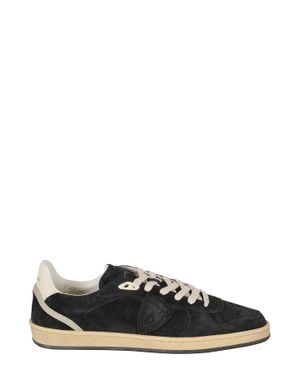 Philippe Model Daim Noir Pgal Low Calf Leather Low-Top Sneakers - Black