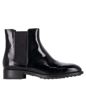 Tod's Glossed Chelsea Boots - Black