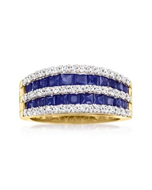 Ross-Simons Sapphire Ring With Diamonds - Blue