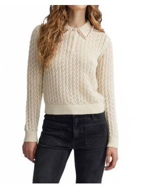 Manoush Perles Polo Shirt - Natural