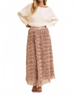 In February Blossom Tulle Skirt - Natural