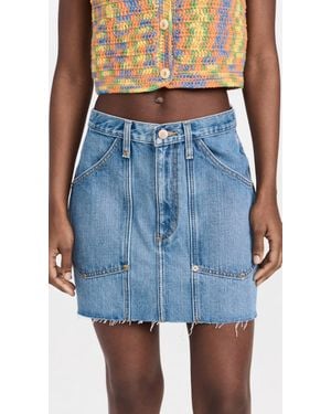 RE/DONE Workwear Denim Skirt - Blue