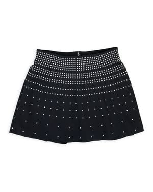 Adam Selman Sport Sporty/ Flared Miniskirt - Black
