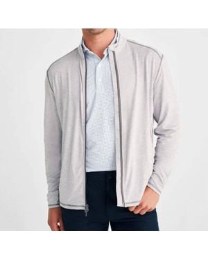 Johnnie-o Cade Heathered Knit Jacket - White