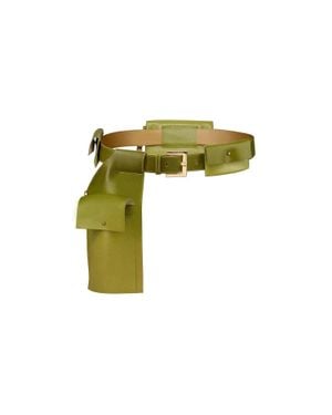Lidia May Full-Grain Cow Leather Utility Belt - Green