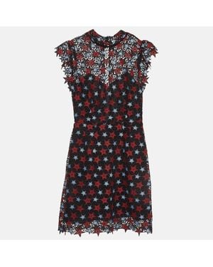 Sandro Star Lace Mini Dress - Black