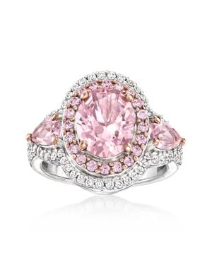 Ross-Simons Simulated Morganite Ring With Czs - Pink