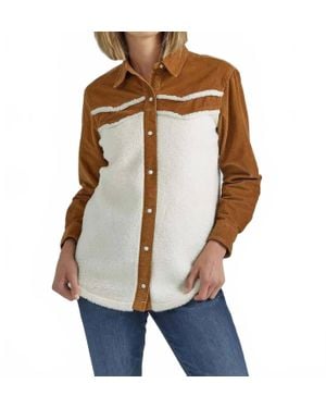 Wrangler Retro Americana Sherpa Shirt-Jacket - Blue