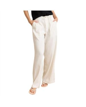 Not Monday Brynn Tie Front Pant - White