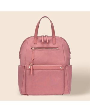 Fashnzfab Solid Trolley Sleeve Backpack Bag - Pink