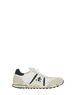 Premiata Lucyd 7413 Perforated Sneakers - White