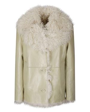 DIESEL Lamb Fur Effect Jacket - Natural