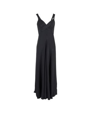 Temperley London V-Neck Evening Gown - Black