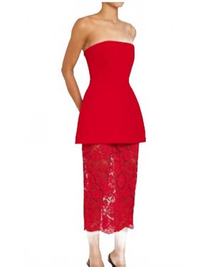 Amanda Uprichard Jada Dress - Red