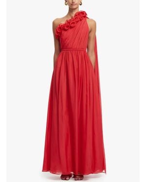 LEO LIN Jenni One Shoulder Maxi Dress - Red