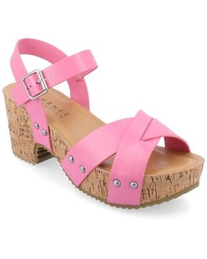 Journee Collection Apos;S Valentina Dress Sandals - Pink