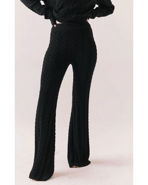 Chaser Brand Rhym Cable Knit Pant - Black