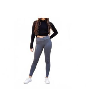 Julia Rose Caitlin Crossover Full Length Leggings - Black
