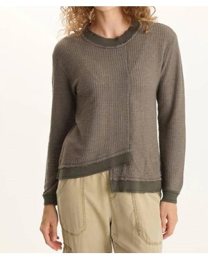 XCVI Thermal Asymmetrical Long-Sleeve Top - Pink