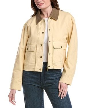 Sam Edelman Crop Workwear Jacket - Natural