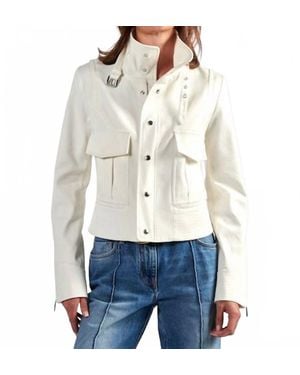 Barbara Bui Waist Jacket With Snap Front - White