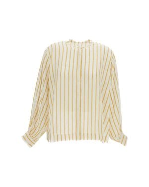 Casey Casey Striped Linen-Blend Shirt - Natural