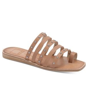 Dolce Vita Kaylee Faux Leather Toe Loop Slide Sandals - Pink