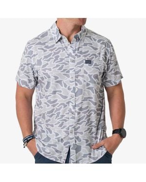 Burlebo Performance Button Up Shirt - Blue