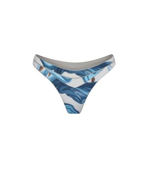 Neoblu Amanecer High Cut Cheeky Bikini Bottom - Blue