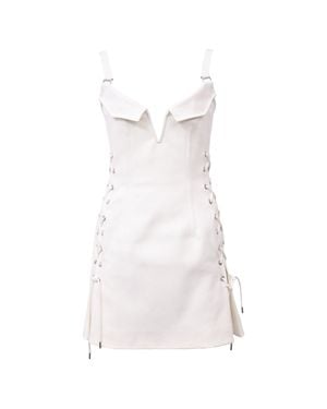 Dion Lee Hook & Eye Pocket Mini Dress - White