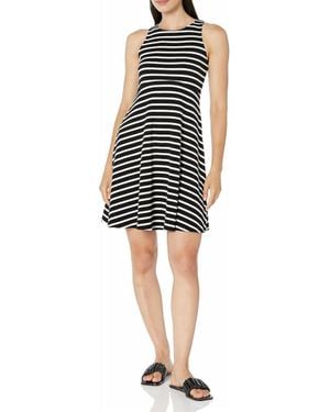 NIC+ZOE Late Sunset Striped Dress - Black