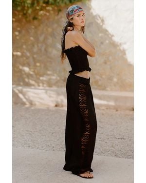 PQ Swim Jace Lace Wide-Leg Pants - Natural