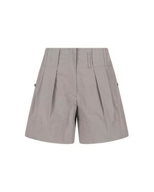 Low Classic Dark Mid-Rise Tailored Shorts - Gray