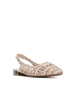 Xti Slingback Braided Flats - Natural