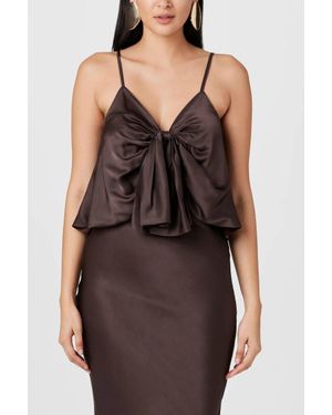 Toccin Sabrina Knotted Cami - Black