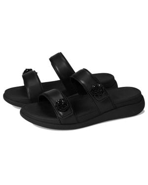Fitflop F-Mode Go Sandals Adjustable Strap Slides Zogg3674 - Black