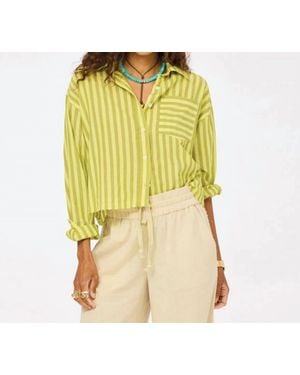 Kerri Rosenthal Tia Faded Stripe Shirt - Yellow