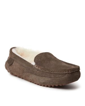 Dearfoams Fireside By Melbourne Genuine Shearling Moccasin - Brown