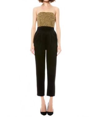 Alice + Olivia Jeri Embellished Jumpsuit - Black