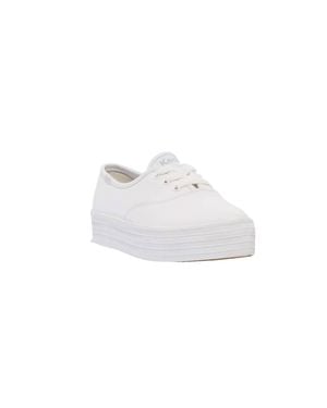 Keds Point Leather Lace Up Sneaker - White