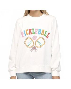 Fate Pickleball Print Sweatshirt - White