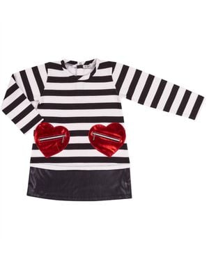 EMC Girl's Stitch & Eco Leather Dress - Red