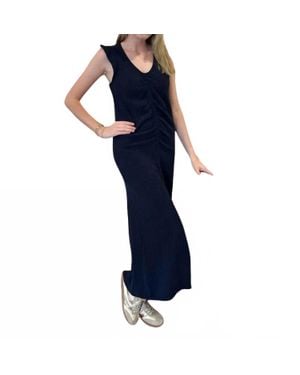 Bobi Cinched Front Dress - Blue