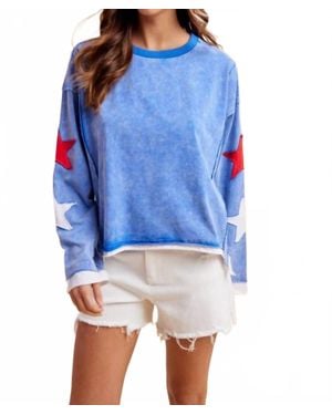 Anniewear Stars Aligned Pullover Sweter - Blue