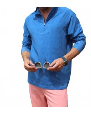 Henri Costa Costa Maya Quarter Zip Top - Blue